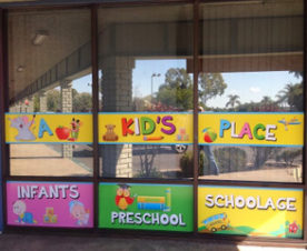 Preschool window graphics La Habra CA