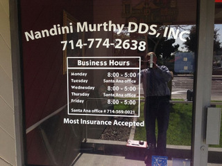 Medical and Dental Window Graphics Orange County