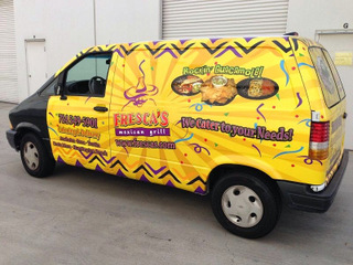 Catering and food van wraps Orange County