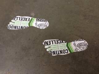 5S and Six Sigma Footprint decals