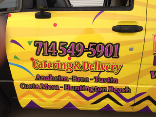Food delivery vehicle wraps Fullerton CA