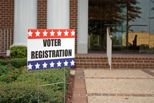 Election yard signs for Orange County