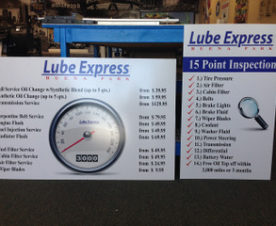 Auto repair center service menu signs
