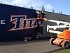 CSUF Vinyl Wall Wrap in Soccer Stadium