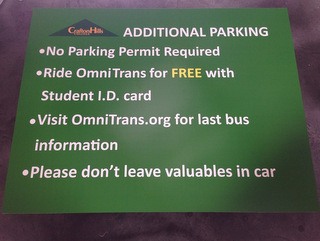 School parking lot signs Orange County