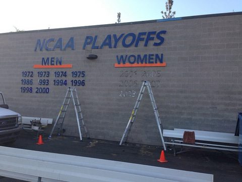 Vinyl wall wraps for Orange County School Stadiums