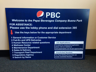 Warehouse signs for Orange County