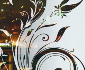 Etched vinyl window and door graphics Orange County