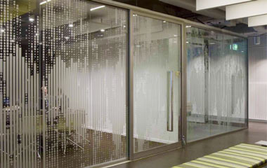 Frosted vinyl window graphics Orange County