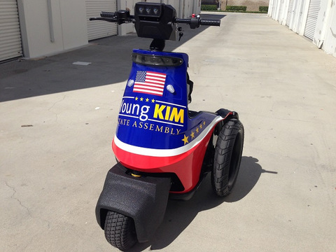 Segway election campaign vehicle graphics Orange County