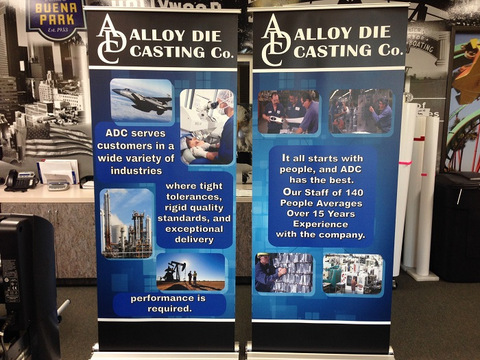 Reception area banner stands Orange County