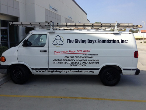 Van decals and lettering Orange County