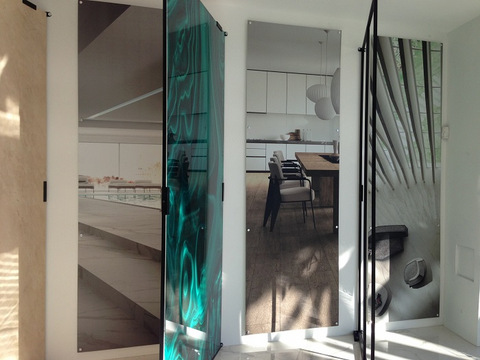 Matte vinyl product wall murals for showrooms in Orange County