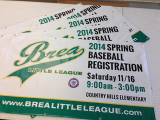 Sports team banners Orange County