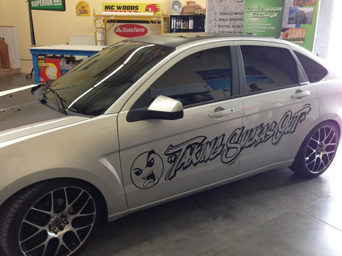 Custom vehicle vinyl die cut decals Orange County