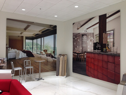 Product Showroom Wall Mural Panels Orange County