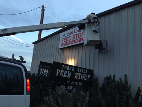 Illuminated cabinet signs Orange County