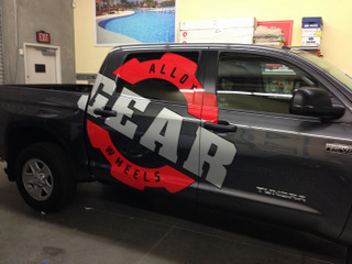 Die cut vinyl truck graphics Orange County