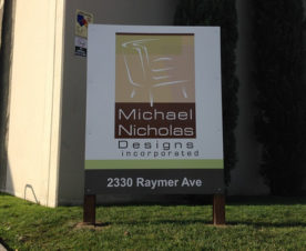 Signs for relocating business in Orange County
