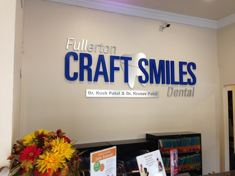Brushed aluminum lobby signs Orange County