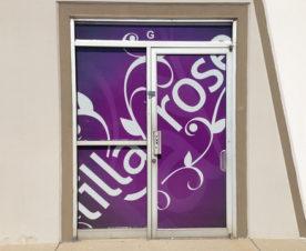 Vinyl door and window graphics Orange County
