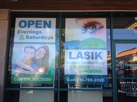 Frosted and Etched Vinyl Window Graphics