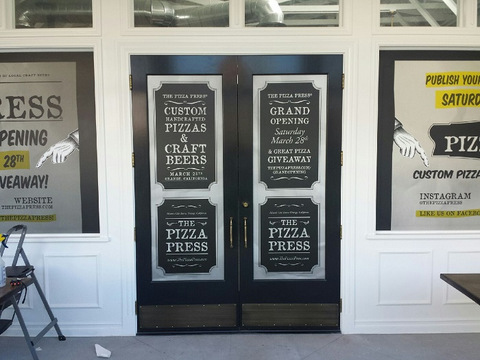 Restaurant vinyl window graphics Orange County