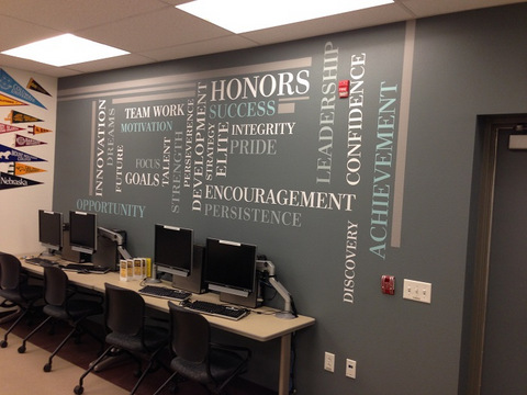Wall graphics for colleges in Orange County