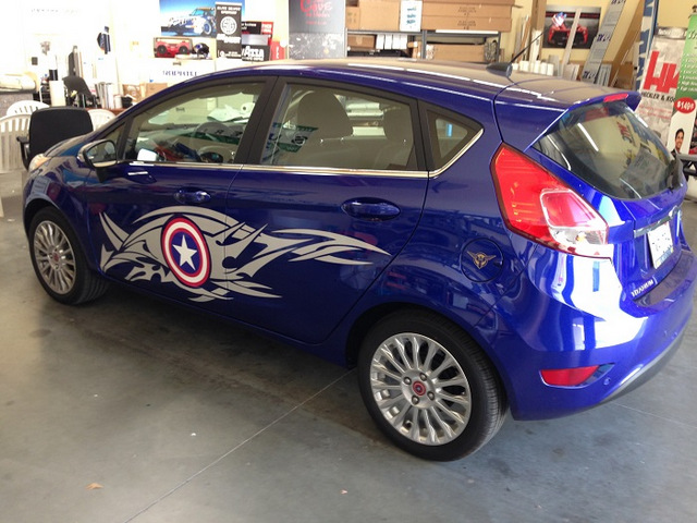 Die cut vinyl car graphics Orange County