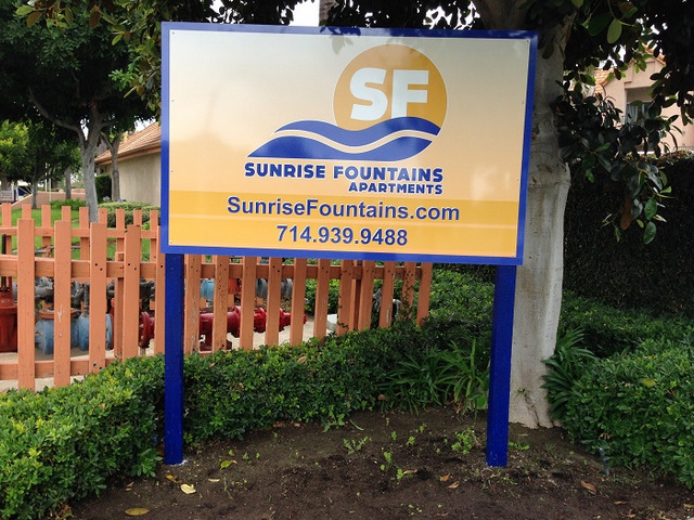 Property Manager Apartment Complex Signs Anaheim CA