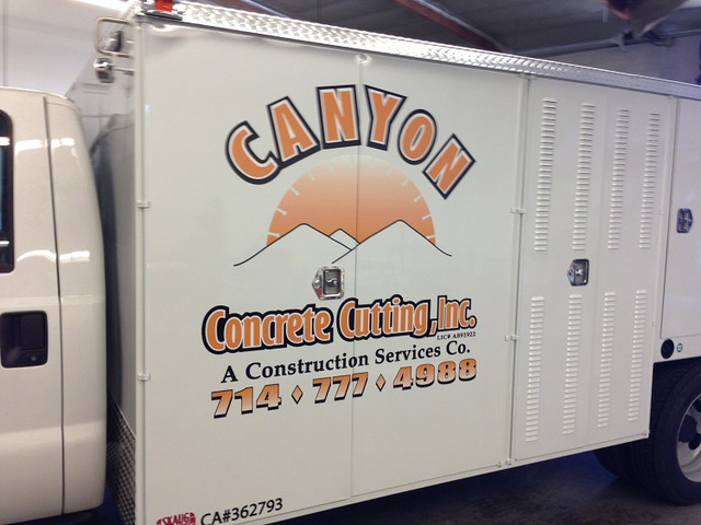 Contractor work truck graphics Buena Park CA
