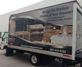 Delivery box truck wraps Los Angeles County