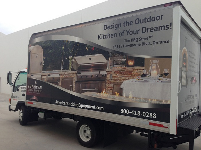 Delivery box truck wraps Los Angeles County