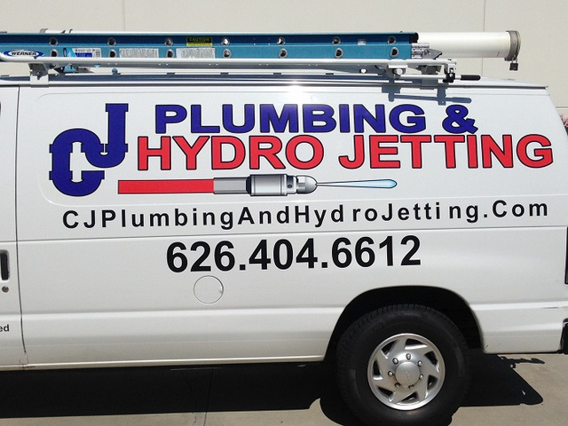 Contractor work van graphics Orange County