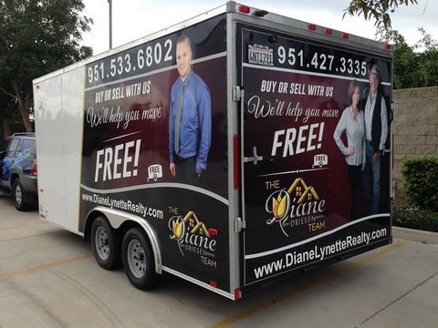Vehicle graphics for real estate agents in Fullerton CA