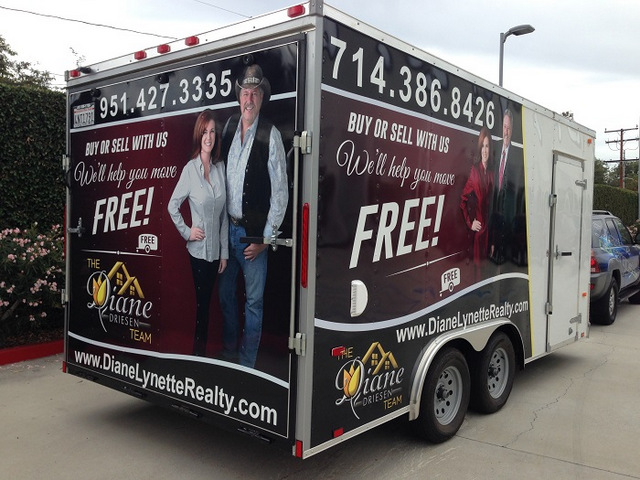 Utility Trailer Wraps for Real Estate Agents Orange County