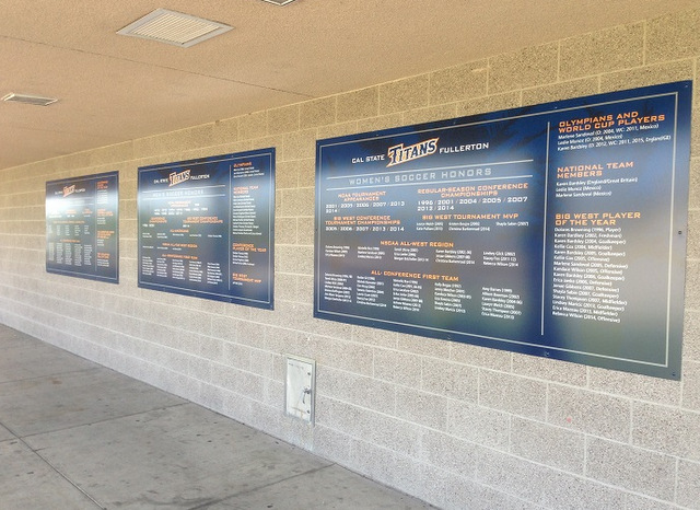 School stadium signs Orange County