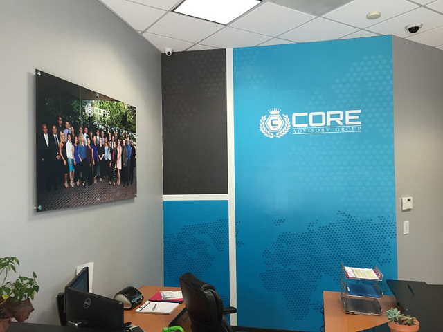 Lobby wall graphics and murals Orange County