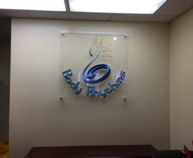 Acrylic lobby signs with stand-offs Irvine CA