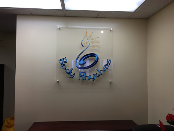 Acrylic lobby signs with stand-offs Irvine CA