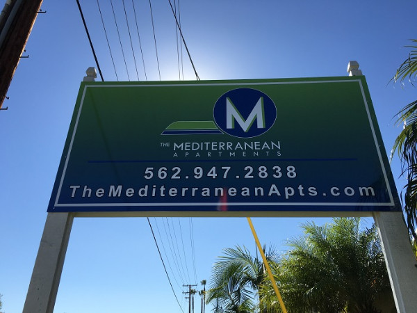 Exterior signs for apartment complexes in Orange County CA