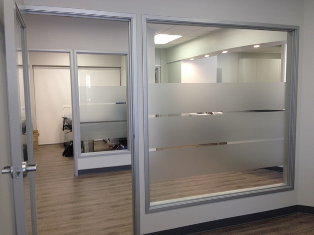 Frosted window graphics for offices in Orange County CA