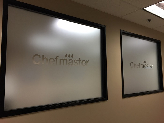Frosted vinyl window graphics Orange County CA