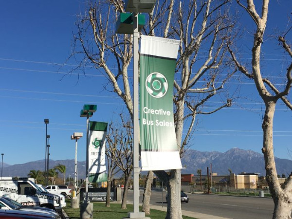 Eye-catching pole banners for businesses in Orange County
