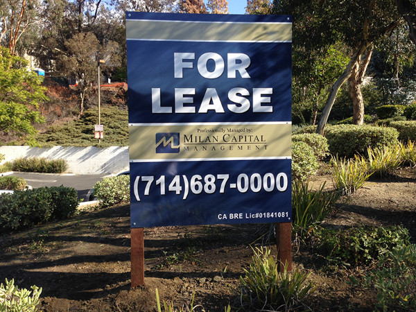 Commercial Property For Lease Signs in Orange County CA
