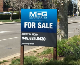 Commercial property For Lease and For Sale Signs in Orange County CA