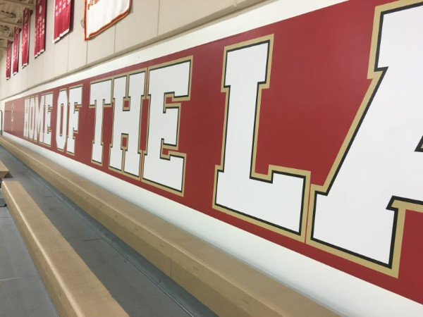 Gym wall graphics for schools in Los Angeles County