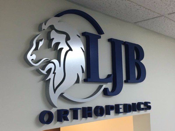 Orange County CA Brushed Metal Lobby Signs