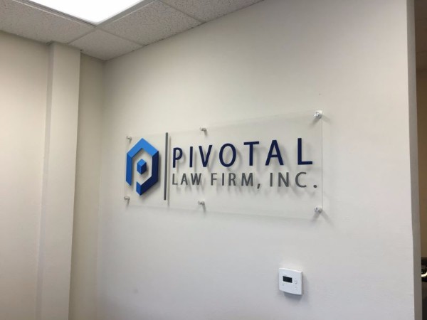 Lobby signs for law firms in Orange County CA