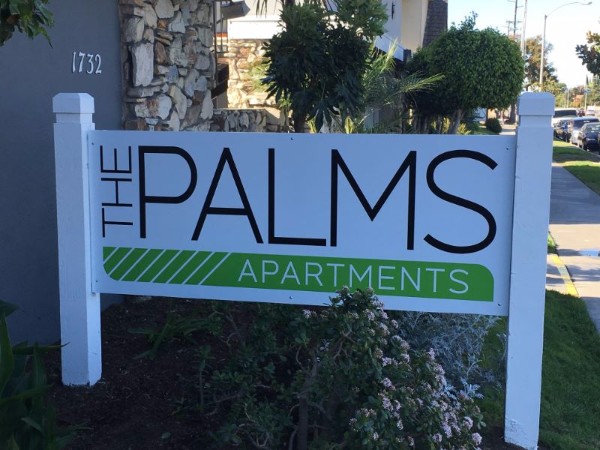 Post and panel signs for apartment complexes in Orange County CA